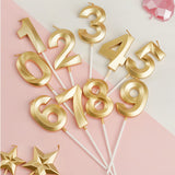 1 x Brand New Gold Digital Birthday Candles Number 056 Baked Cake Decoration Party Supplies Suitable for 50s and 60s Special Birthdays Can Be Used Alone or in Combination - RRP €22.8