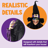 1 x RAW Customer Returns JOYIN Life Size 187cm Hanging Animated Witch with LED Eyes and Scary Sounds for Halloween Decorations - RRP €38.99