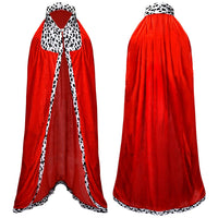 1 x RAW Customer Returns Proumhang Red King Cloak Royal Cloak for Men Royal Robe Costume for Adults King and Queen Costumes for Halloween Christmas Carnival Parties 170cm - RRP €16.99