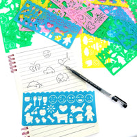 1 x RAW Customer Returns JZK 24 x Plastic Animal Stencil Set for Kids Coloring Pages Ruler for Children Birthday Party Bag Filler Party Favor - RRP €9.76