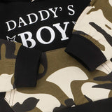 1 x RAW Customer Returns Juflam Baby Boy Camouflage Outfits Set Long Sleeve Daddy s Boy Camo Hoodie Top with Pocket Pants 9-12 Months, Daddy s Boy  - RRP €19.99