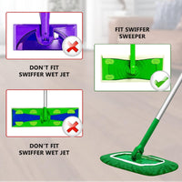 9 x Brand New Pack of 10 reusable cloths for Swiffer Sweeper Mop, for Swiffer floor wiper wet floor cloths, for Swiffer wet floor cloths floor wiper wet for all types of floors, green - RRP €181.44