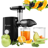 1 x RAW Customer Returns Juicer AOBOSI-Slow juicer with 2 speed modes-Electric juicer with 7 segment spiral grinder-Juicer for vegetables and fruit with cleaning brush and 2 cups-Electric juicer. - RRP €113.44