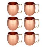 1 x RAW Customer Returns Zap Impex Copper Moscow Mule Handmade Pure Copper Plain Moscow Mule Mugs Set of 6 - RRP €44.99