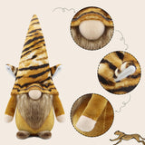 1 x RAW Customer Returns Godeufe 2 Pack Leopard Print GNOME Gnome Gonk Plush Sports Holiday Ornaments Gift Home Kitchen Tiered Tray Decoration - RRP €18.14