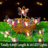 1 x RAW Customer Returns Fielegen 20 LED Butterfly Fairy Lights 3 Meters Battery Operated Purple Butterfly Fairy Lights for Home Bedroom Indoor Garden Wedding Party Holiday Summer Decoration - RRP €14.98