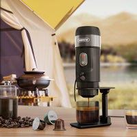 1 x RAW Customer Returns HIBREW H4A - 3 in 1 Portable Coffee Machine for Car, 12V Small Espresso Maker for Nes Original Capsule, DG , Coffee Powder, 60ml, Camping, Travel Black  - RRP €134.99