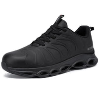 1 x RAW Customer Returns LARNMERN Safety Shoes Men Waterproof Women Anti-Smashing Lightweight Cushioning Comfortable with Steel Toe Fashion Work Shoes Safety Shoe Dark Black Microfibre, 40 EU  - RRP €50.21