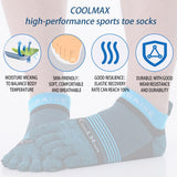 1 x RAW Customer Returns likloks Men Women Toe Socks CoolMax High Performance Athletics Running Five Finger Sports Socks Ankle 4 Pairs -Medium - RRP €39.16