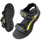 1 x RAW Customer Returns HSNA Children Sandals Boys Beach Shoes Peeptoe Comfortable Summer Shoes, Black and Yellow 29 EU - RRP €60.0