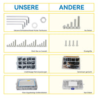 1 x RAW Customer Returns WZHUIDA 660 pieces M2 screws nuts and washers assortment kit, stainless steel hexagon screws, hexagon socket screws set, hex head button screws nuts with wrench - RRP €8.54