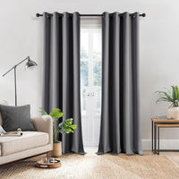 1 x RAW Customer Returns Topfinel Curtains with Eyelets Outdoor Curtain Opaque Gray Blackout Curtain Window Blackout Curtains W 300 x H 240 cm Curtains Outdoor Window Curtain for Balcony Door Patio Door - RRP €39.98