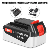 1 x RAW Customer Returns JYJZPB 5.5Ah BL4018 18V replacement battery Li-Ion for Black and Decker battery 18V BL1518 BL2018 GTC800 LB20 LBX20 LST220 LBXR2020-OPE LBXR20B-2 LB2X4020 18 Volt battery - RRP €34.51