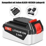 1 x RAW Customer Returns JYJZPB 5.5Ah BL4018 18V replacement battery Li-Ion for Black and Decker battery 18V BL1518 BL2018 GTC800 LB20 LBX20 LST220 LBXR2020-OPE LBXR20B-2 LB2X4020, 2 pieces 18 volt battery - RRP €38.26