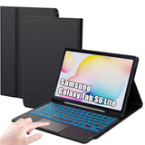 1 x RAW Customer Returns ROOFEI Galaxy Tab S6 Lite case with keyboard QWERTZ Tab S6 Lite keyboard with touchpad - 7-color lighting keyboard case for 10.4 inch Samsung S6 Lite 2020 2022 SM-P610N P615 P610 P613 P619  - RRP €40.33