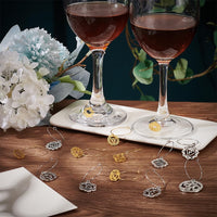 1 x Brand New BENECREAT 14 Styles Chakra Wine Glass Charms, Yoga Wine Identifier Markers, Drink Marker Tags for Cocktail, Champagne Party Favors Decoration - RRP €19.2