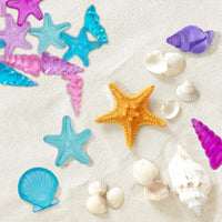 1 x RAW Customer Returns NLR 95pcs 500g Colorful Acrylic Shell Seashell Starfish Sea Creatures Gemstones, Beach Vacation Swimming pool diving Treasure Hunt Party Favor, Gift for Birthday Christmas Easter Prizes - RRP €15.12