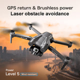 1 x RAW Customer Returns GPS Drone with 4K Camera for Adults, 5G WIFI FPV RC Foldable Quadcopter, GPS Intelligent Return, 3 Batteries with 60 Minutes Flight Time, 150 ESC Camera, Brushless Motor - RRP €159.0