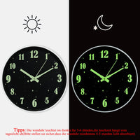 1 x RAW Customer Returns Brmeday Luminous Wall Clock, 30cm 12 inch Wall Clock Without Ticking Noise, Night Light Wall Clocks Vintage Decorative Clock Wall for Living Room, Bedroom, Kitchen Clock, Battery Operated, Stars - RRP €28.25