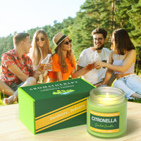 1 x RAW Customer Returns Citronella candle outdoor 20 hours burning time Citronella scented candle in a glass set of 2 Natural lemongrass citronella oil For garden, camping, travel more. - RRP €8.84