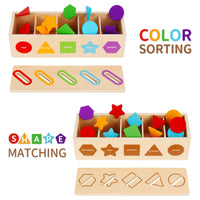 1 x RAW Customer Returns KMTJT Montessori Toys Color Sorting Stacking Matching Learning Sorting Toys for Toddlers Ages 1-3 Educational toy as a gift for 2 year old boys and girls - RRP €20.96