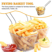 1 x RAW Customer Returns Sporgo 12 pieces French fries basket small stainless steel frying basket, silver French fries basket, basket for fried food, basket with handle, fryer basket for French fries, onion rings, chicken nuggets 1  - RRP €24.86