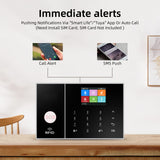 1 x RAW Customer Returns 4G Smart Home Security Alarm Kit, WiFi Home Alarm System with Siren, Wireless PIR Motion Sensor, Remote Controls, Door Window Sensor, Support SMS Push - RRP €145.0