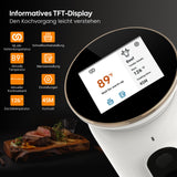 1 x RAW Customer Returns INKBIRD Professional WiFi Roner, ISV-101W Sous Vide Roner 1000W 0-90 Low Temperature Cooking, 0.1 C Precision, TFT Screen, Silent, App Preset Menus, End of Cooking Pre-Alarm - RRP €129.99