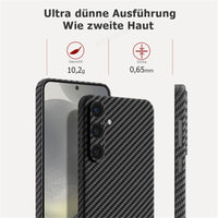 1 x RAW Customer Returns qichenlu Bulletproof Aramid Fiber Camera Protection-Black Aramid Case for S24 Plus,Military Standard Shockproof Extremely Thin Cover Case Hard Shell for Samsung Galaxy S24 Plus - RRP €33.23