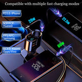 1 x RAW Customer Returns 166W PD3.0 DUAL QC3.0 Cigarette Lighter USB C Adapter Splitter Car Charger 12V 24V Car Charger Compatible with iPhone Samsung Huawei Xiaomi GPS Dash Camera - RRP €21.17