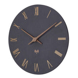 1 x RAW Customer Returns ACCSHINE Radio Controlled Wall Clock MDF Wooden Wall Clock No Ticking Noise Silent 30cm Quartz Battery Large Wall Clock Easy to Read for Room Home Kitchen Bedroom Office School Black numeri Romani  - RRP €27.99