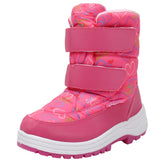 1 x RAW Customer Returns Ahannie Unisex Children s Winter Boots Snow Boots, Boys Girls Warm Lining Lined Outdoor Boots Pink-28  - RRP €28.85