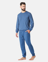 1 x RAW Customer Returns Ladeheid Men s Cotton Pajamas LA40-228 North White, L  - RRP €31.25