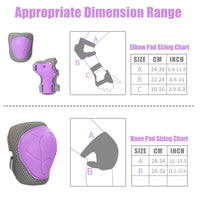 1 x RAW Customer Returns LANOVAGEAR Protections Set for Children 2-8 Years Adjustable Knee Pads, Elbow Pads and Wrist Guards for Bicycles, Skateboards, Scooters, Skating, Rock Climbing Purple, S  - RRP €18.99