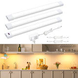 1 x RAW Customer Returns WOBANE LED under-unit kitchen light with non-contact sensor, 3 x 30 cm dimmable LED cabinet lighting, under-unit kitchen light, for kitchen, cupboard, shelves, showcases, wardrobe, ultra bright 2700K warm white, 12V - RRP €33.26