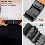 1 x RAW Customer Returns KEMISANT Men s Belt, Men s Leather Belt Automatic Ratchet Buckle 35mm, Adjustable Trim to Fit Black-140cm 42-48adjustable waist  - RRP €24.0