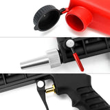 1 x RAW Customer Returns QWORK Sandblasting Gun, Pneumatic Gun, for Automotive Maintenance for Rust, Paint, Red - RRP €18.61