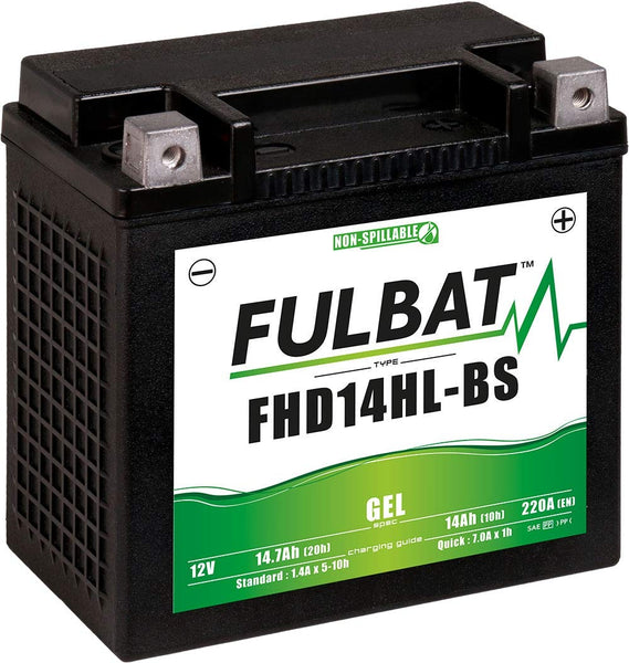 1 x RAW Customer Returns Fulbat YHD14HL-BS Gel SLA 12V 14Ah Harley Davidson Battery Maintenance-free for reliable performance - RRP €76.99