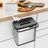 1 x RAW Customer Returns Orimade Hanging Kitchen Trash can for wall cabinet door - Kitchen table wall cabinet waste bin - Anti-fingerprint trash can - Premium stainless steel container - 3 liters - RRP €25.2