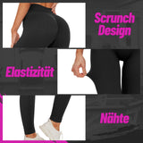 1 x RAW Customer Returns HIPOWER Scrunch Butt Leggings Women High Waist Sport Leggings Booty Push Up Pants Elastic Sports Leggings Gym Sports Pants Fitness Opaque Yoga Long - RRP €18.14