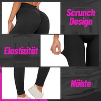 1 x RAW Customer Returns HIPOWER Scrunch Butt Leggings Women s High Waist Sports Leggings Booty Push Up Pants Elastic Sports Leggings Gym Sports Pants Fitness Opaque Yoga Long - RRP €23.99