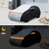 1 x RAW Customer Returns Car cover waterproof suitable for VW Up Smart Forfour FIAT Panda 500 500C 500E Abarth 500, breathable full car cover for rain sun dust protection car tarpaulin cover - RRP €60.49