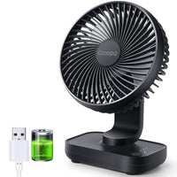 1 x RAW Customer Returns OCOOPA USB Fan Ultra Quiet - 4000mAh Table Fan, 4 Speeds, Mini Fan for Desk, Home and Office, Black - RRP €25.99