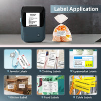 1 x RAW Customer Returns 2 inch label printer B1 with ribbons, Bluetooth thermal label maker small business sticker printer, suitable for all purpose labels barcode price text, compatible with iOS Android - RRP €59.0