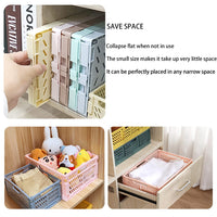 1 x RAW Customer Returns Folding box small folding boxes folding basket included 2pcs large storage box 30 x 20 x 11.5cm and 2pcs mini storage box plastic stable space-saving for shelf office bedroom - RRP €18.76