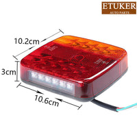 1 x RAW Customer Returns ETUKER LED tail lights trailer, 2 pieces trailer lighting LED, trailer tail lights lights, tail lights trailer 5 functions 12 V waterproof ECE R10 EMC for cars, tractors, agricultural vehicles - RRP €29.5