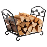 1 x RAW Customer Returns DOEWORKS Firewood Rack Firewood Shelter Metal Firewood Rack Firewood Rack Wood Holder 44cm x 32cm x 40cm, Indoor Outdoor - RRP €31.52