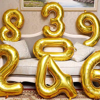 1 x Brand New Ponmoo 100cm Helium Number Balloon 8 Golden 42 Inch, Giant Foil Balloon Number Birthday Decoration, Decoration Birthday Foil Balloons Birthday Helium Number Balloon Balloon 8th Birthday - RRP €6.04