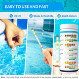 1 x RAW Customer Returns 8IN1 Pool Test Strips, 100 Pack Water Chemistry Test Strips for Pool, Spa and Hot Tub, Accurate Pool Tester for Salt, Hardness, Total Alkalinity, Cyanuric Acid, Total Chlorine, Free Chlorine, Bromine and pH 8IN1  - RRP €19.5