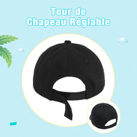 1 x Brand New SEYUFN Baseball Cap Children Baby Boys Summer Baseball Cap Girls Cap Sun Protection Baseball Cap Adjustable Sports Cap B-Black  - RRP €27.6